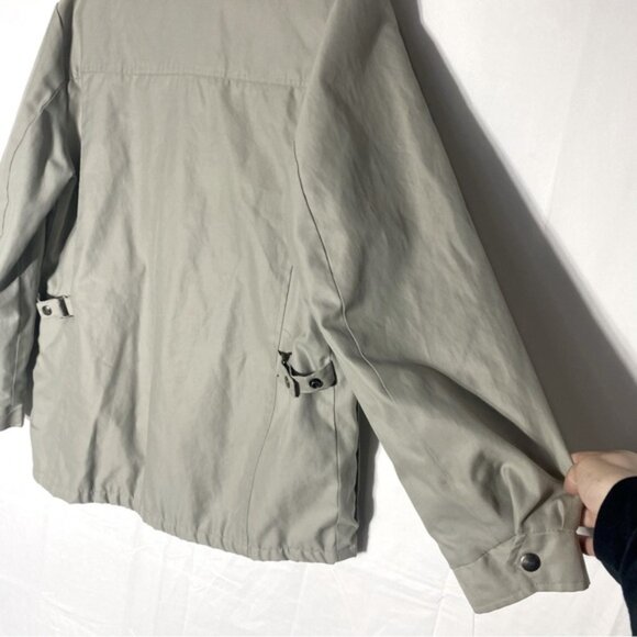 Vintage ID Rice Sportswear Beige Zip Front Lightweight Jacket Chore Coat L - Picture 8 of 16